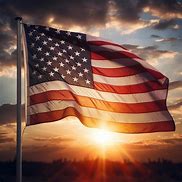 Image result for Sunset with American Flag On Memorial Day