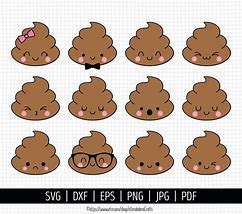 Image result for poop emojis vector silhouettes
