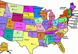 Image result for United States Map with State Names