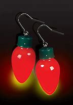 Image result for Light Bulb Earrings Christmas