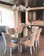 Image result for Mirror Dining Table Set