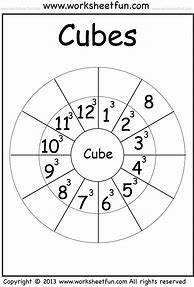 Image result for Cube Numbers Worksheet