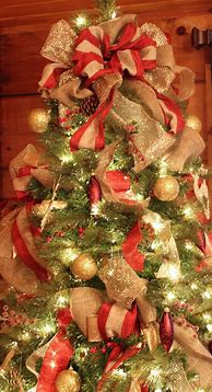 Image result for Christmas Ribbon Decorations