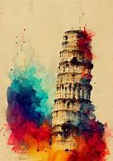 Image result for Leaning Tower of Pisa Art