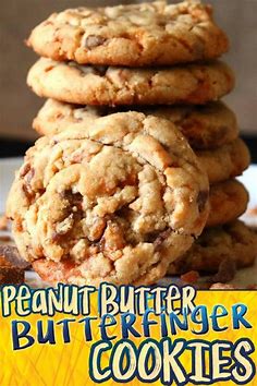 Peanut Butter Butterfinger Cookies - The Salty Marshmallow