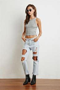 Image result for Forever 21 Ripped Jeans