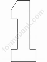Image result for Number 1 Cut Out Printable