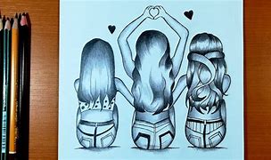 Image result for Best Friend Drawings with Pencil