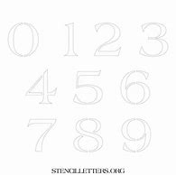 Image result for 7 inch numbers stencil design