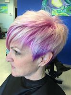 Image result for Pink Streaks in Grey Hair