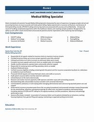 Image result for Medical Billing and Coding Resume Sample