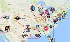 Image result for NBA Teams Map Touch