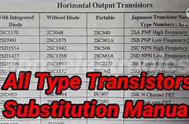 Image result for Transistor Equivalance PDF