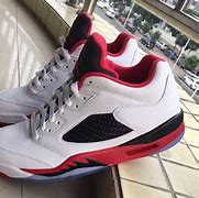 Image result for Air Jordan 5 Low Fire Red