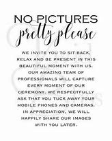 Image result for No Phone. Sign for Wedding