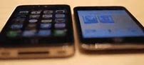 Image result for iPhone 4 and iPod 4 Side by Side Size Comparison