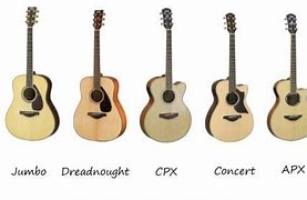 Image result for Yamaha Acoustic Guitar Sizes