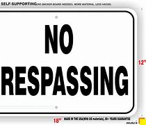 Image result for Reflective No Trespassing Signs