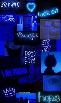 Image result for Blue Aesthetic Neon Wallpaper iPhone