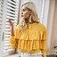 Image result for Yellow Blouses with Flirty Ruffles