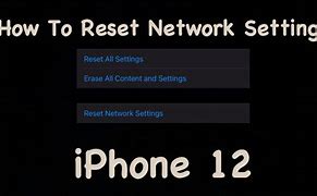 Image result for Reset Network Settings iPhone 12
