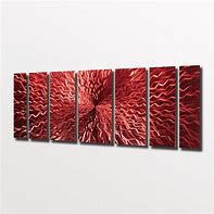 Image result for Red Metal Wall Art