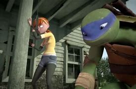 Image result for TMNT Leo and April