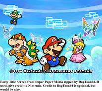 Image result for Super Paper Mario Title Screen