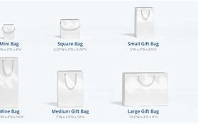 Image result for Standard Gift Bag Sizes