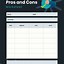 Image result for Pros Cons List Template