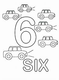 Image result for Free Printable Number 6 Coloring Pages