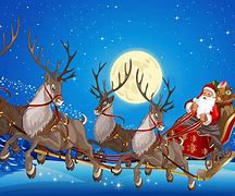 Image result for Christmas Santa Claus and Reindeer