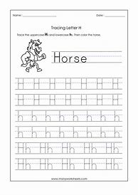 Image result for Letter H Tracing Worksheets Preschool