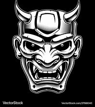 Image result for black and white demon face
