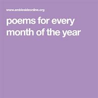 Image result for Short Poems About Months