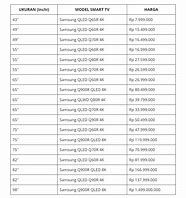 Image result for Ukuran TV 70 Inch Dalam Cm Samsung