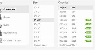 Image result for stickers size charts print