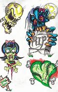 Image result for Cartoon Zombie Tattoos