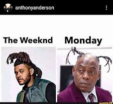 Image result for The Weeknd Monday Meme