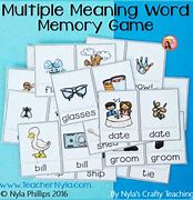 Image result for Word Memory Four Words