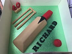 Image result for Cricket Bat Cake