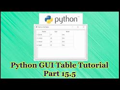 Image result for Python GUI Table