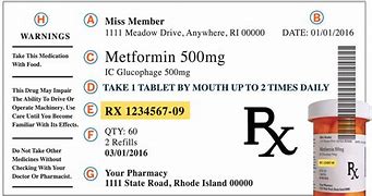 Image result for Prescription Medication Label