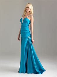 Image result for Turquoise Satin Dress