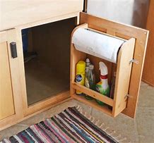 Image result for Paper Towel Holder in Kitchen Cabinet Drawer