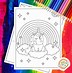 Image result for Unicorn with Rainbow Coloring Pages