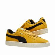 Image result for Puma Suede Black and Yellow