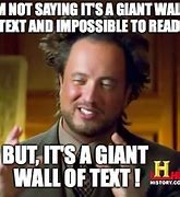 Image result for Large Wall of Text Meme