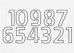 Image result for Cut Out Number Stencils