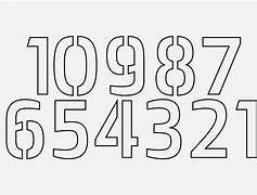 Image result for Stencil Numbers 1-10